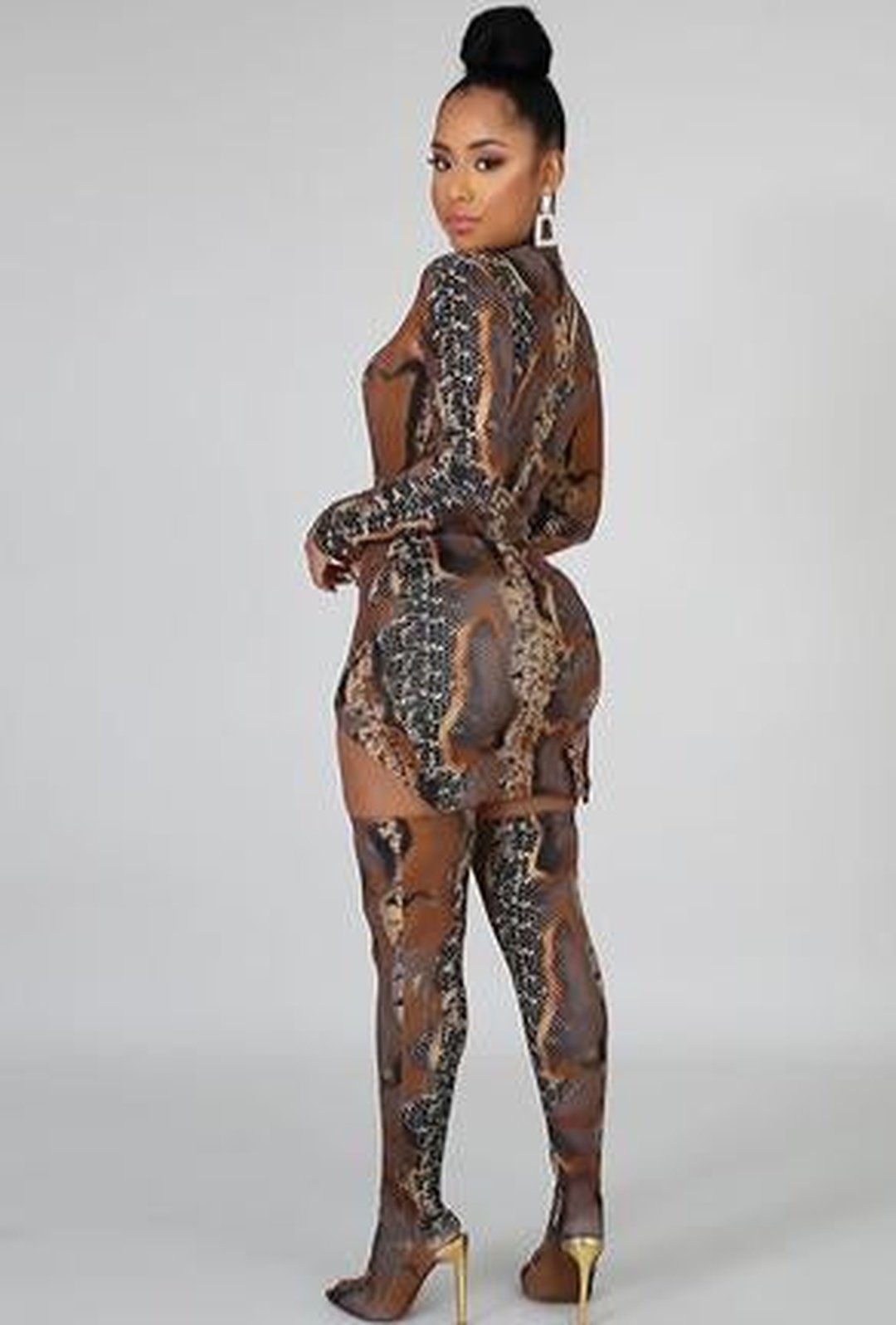 MEEKA - SNAKE PRINT SOCKING DRESS