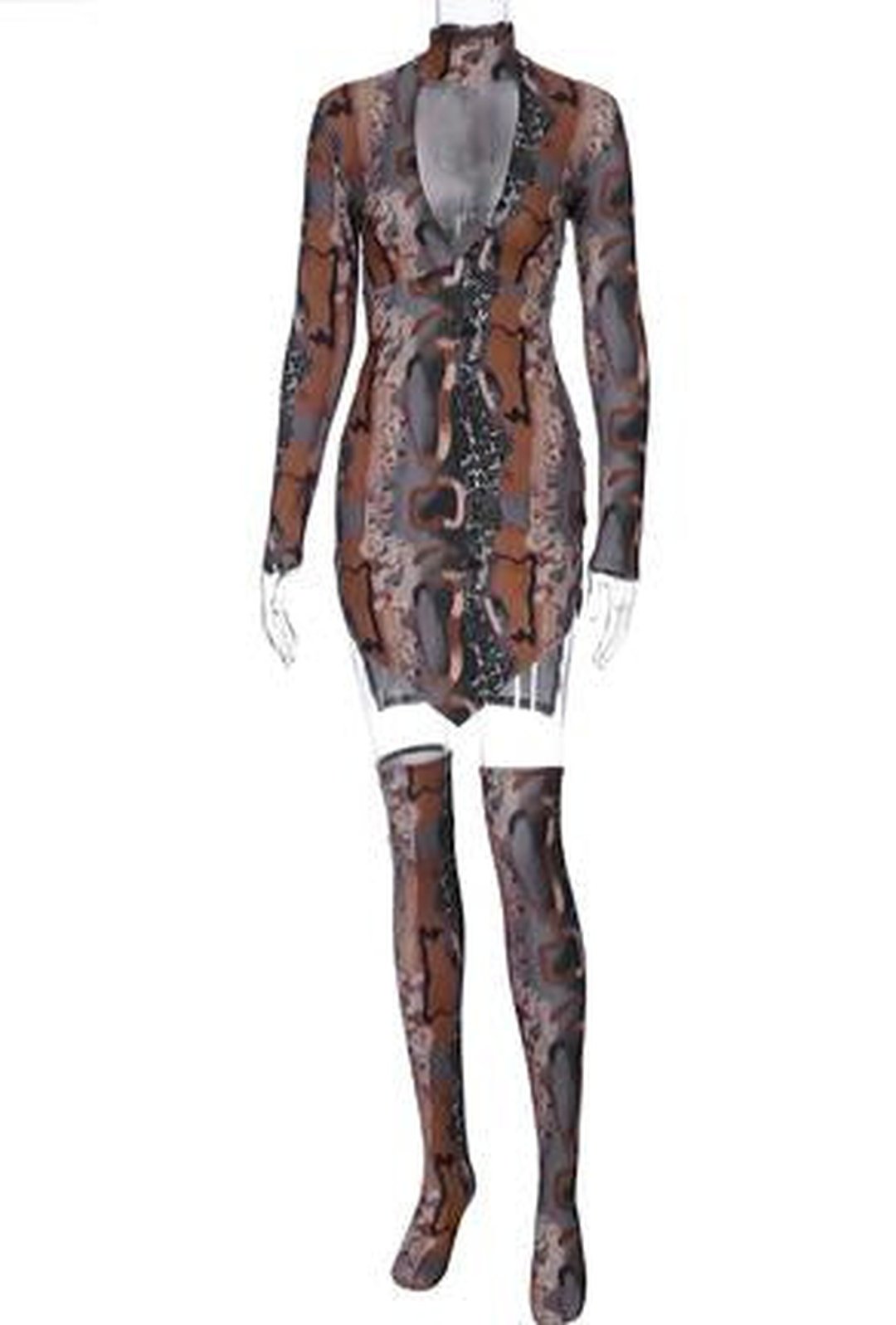 MEEKA - SNAKE PRINT SOCKING DRESS