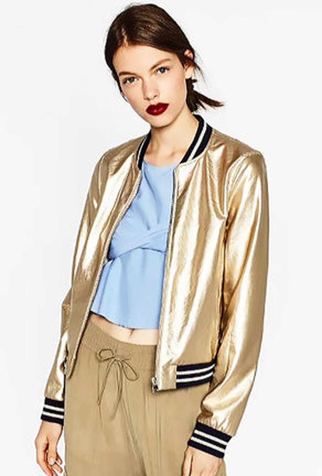 MISTY - METALLIC BASEBALL JACKET