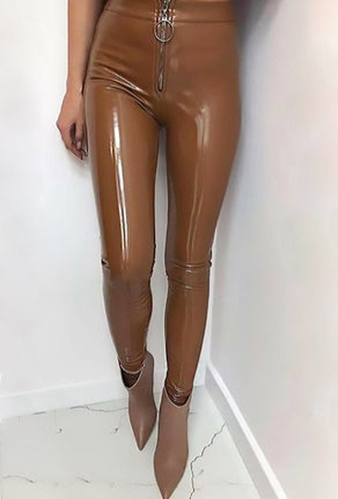 NERKA - RETRO LATEX SKINNY PANTS