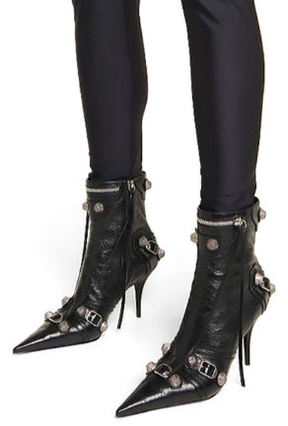 NICHOLETT - ANKLE STUD HEEL BOOTS