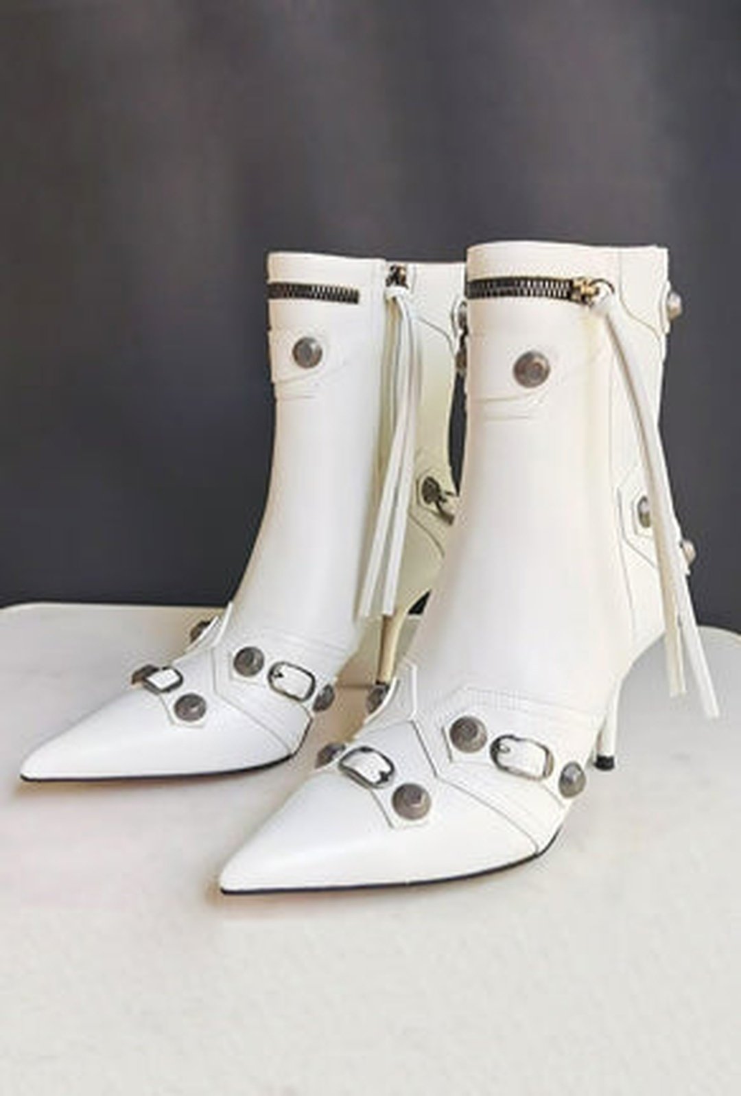 NICHOLETT - ANKLE STUD HEEL BOOTS