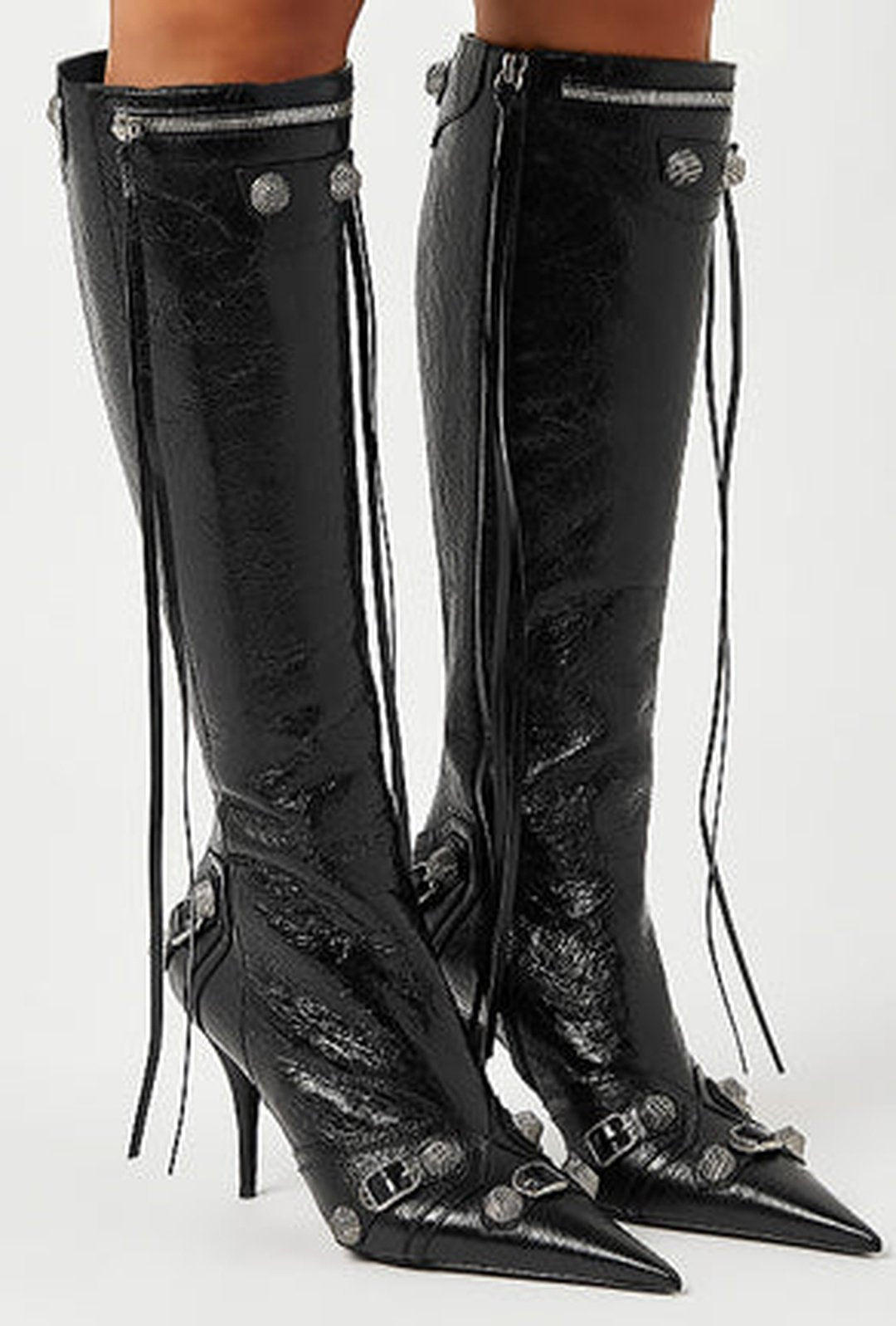 NICOL - KNEE STUD HEEL BOOTS