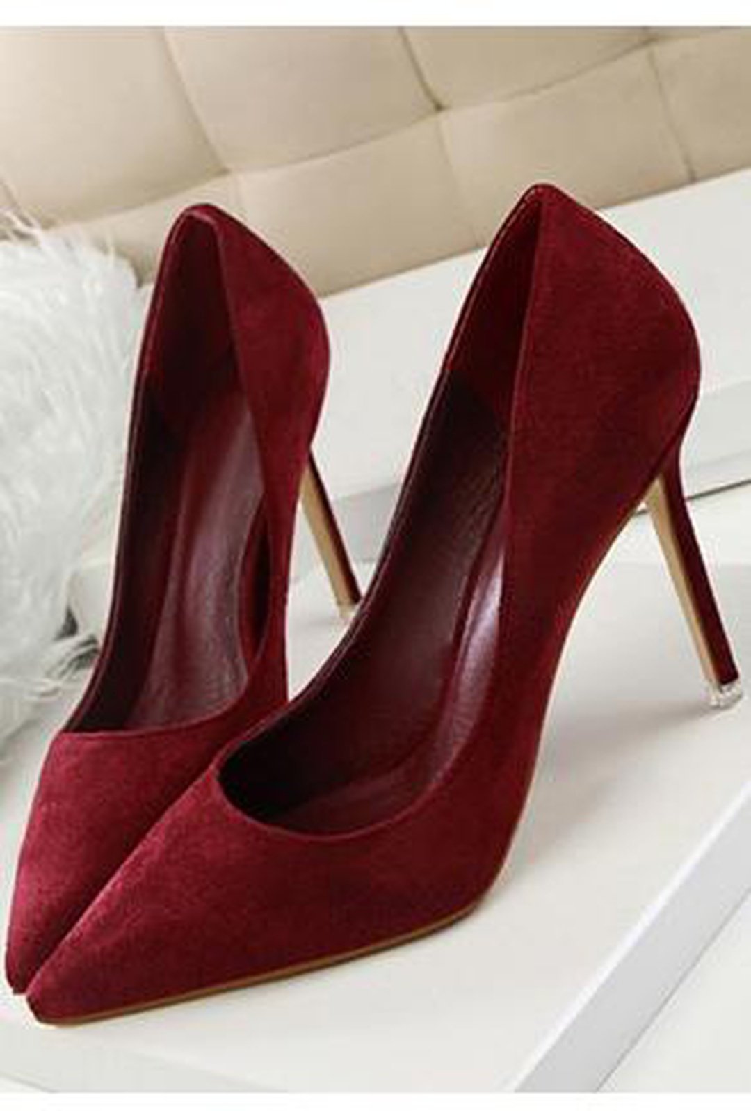 OLIVIA - SUEDE PUMPS HEELS