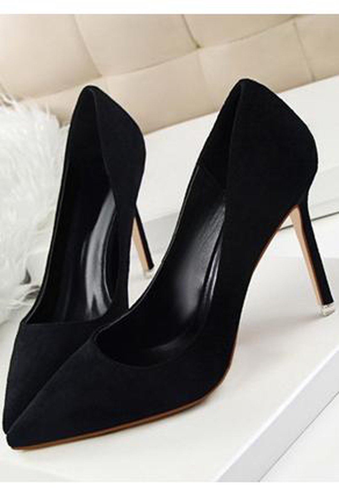 OLIVIA - SUEDE PUMPS HEELS