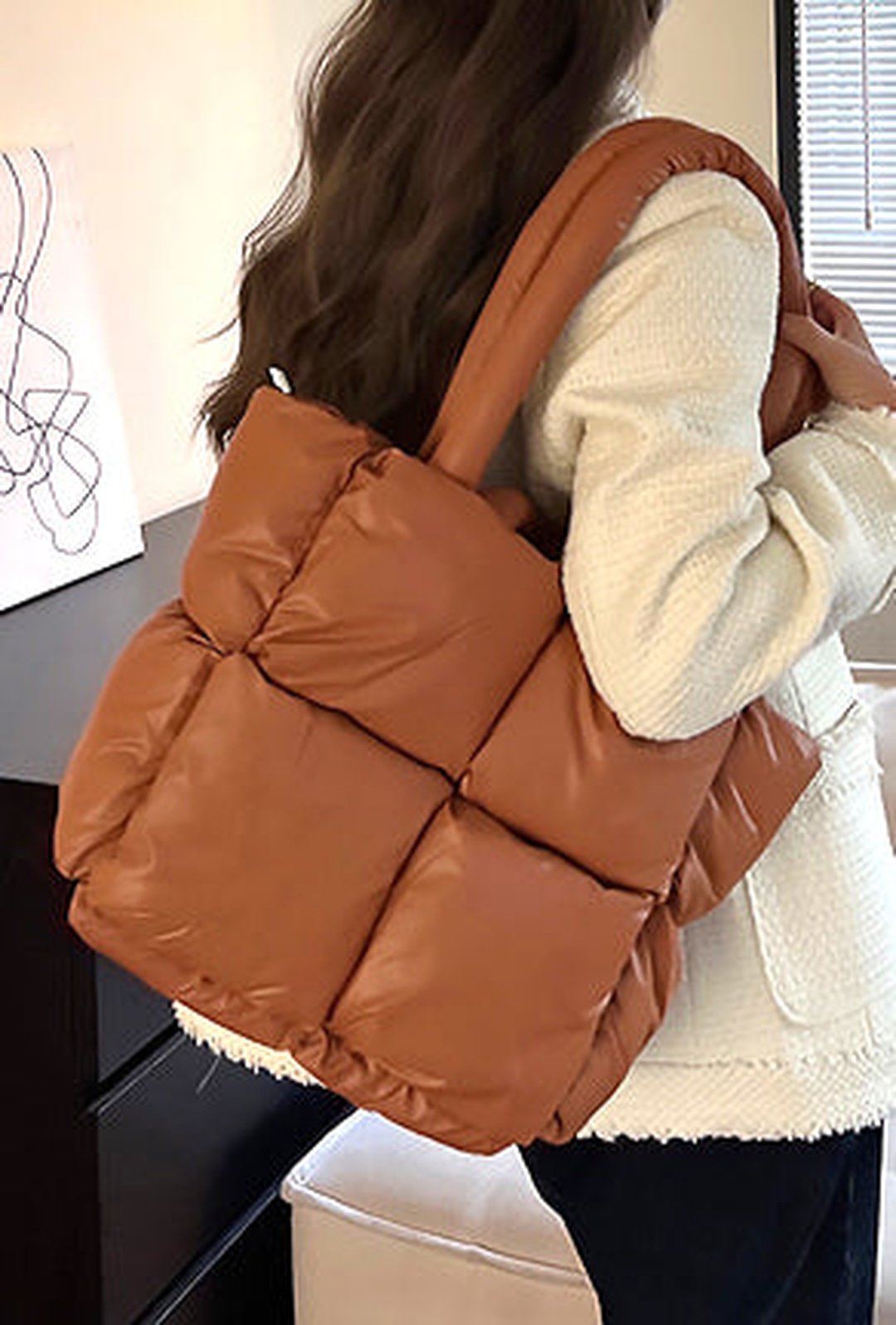 PAM - BORSA TOTE PUFFY TRAPUNTATA