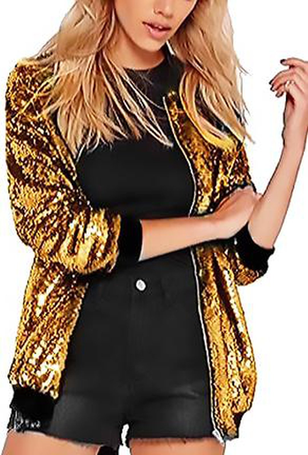 PARIS - SEQUIN BASEBALL JACKET