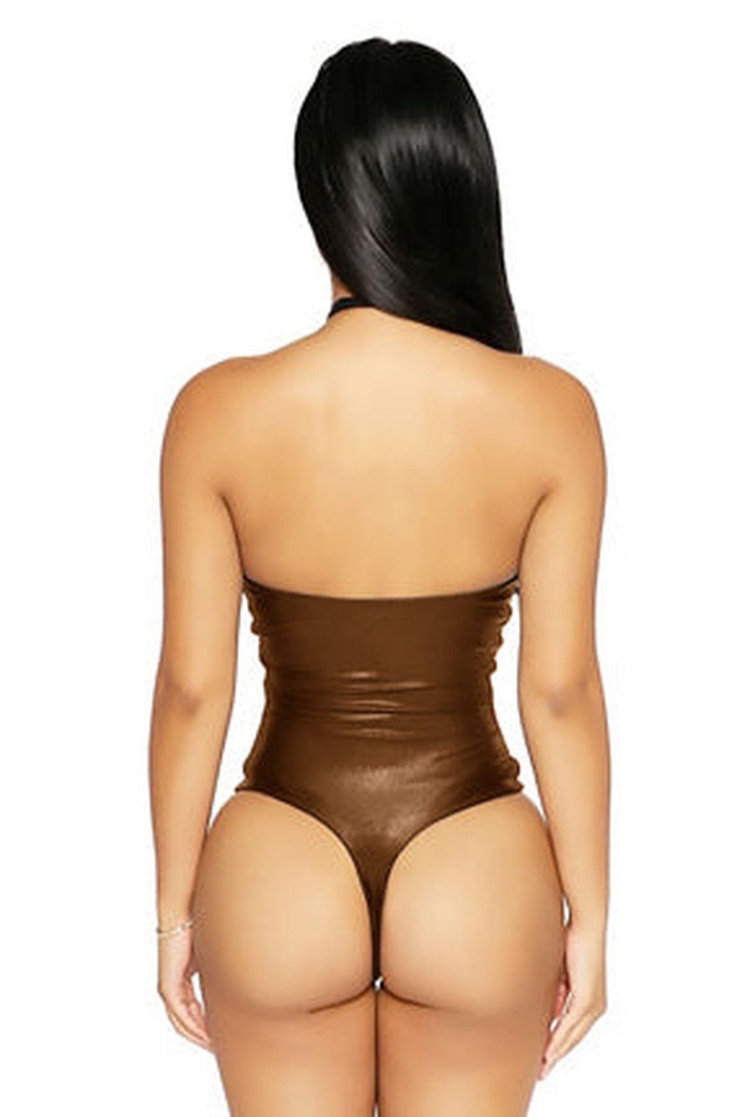 PAULA - LEATHERETTE BODYSUIT