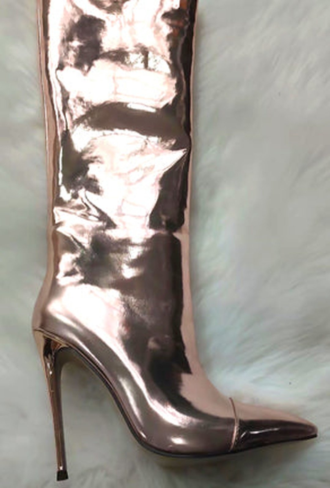 PEIGE - METALLIC KNEE HIGH BOOTS