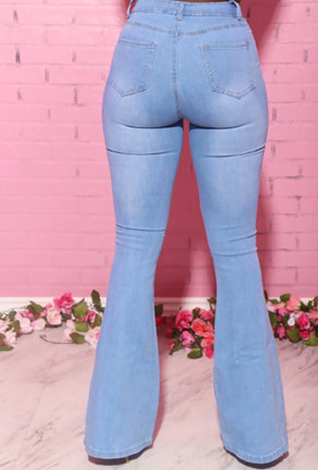 ROWENA - 70'S FITTED FLARE HEM JEANS