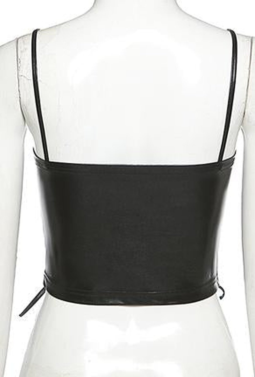 RYKA - CORSETTO IN PELLE CON RUCHES