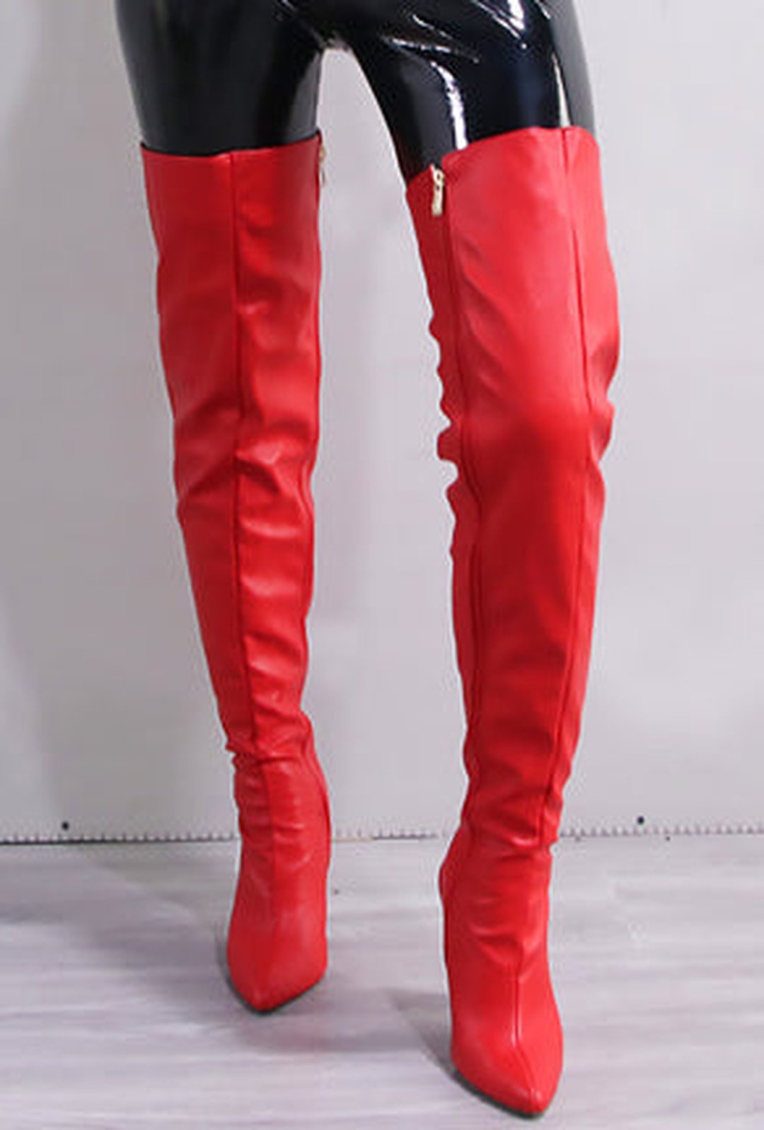 SABOURIN - ZIPPER OTK BOOTS