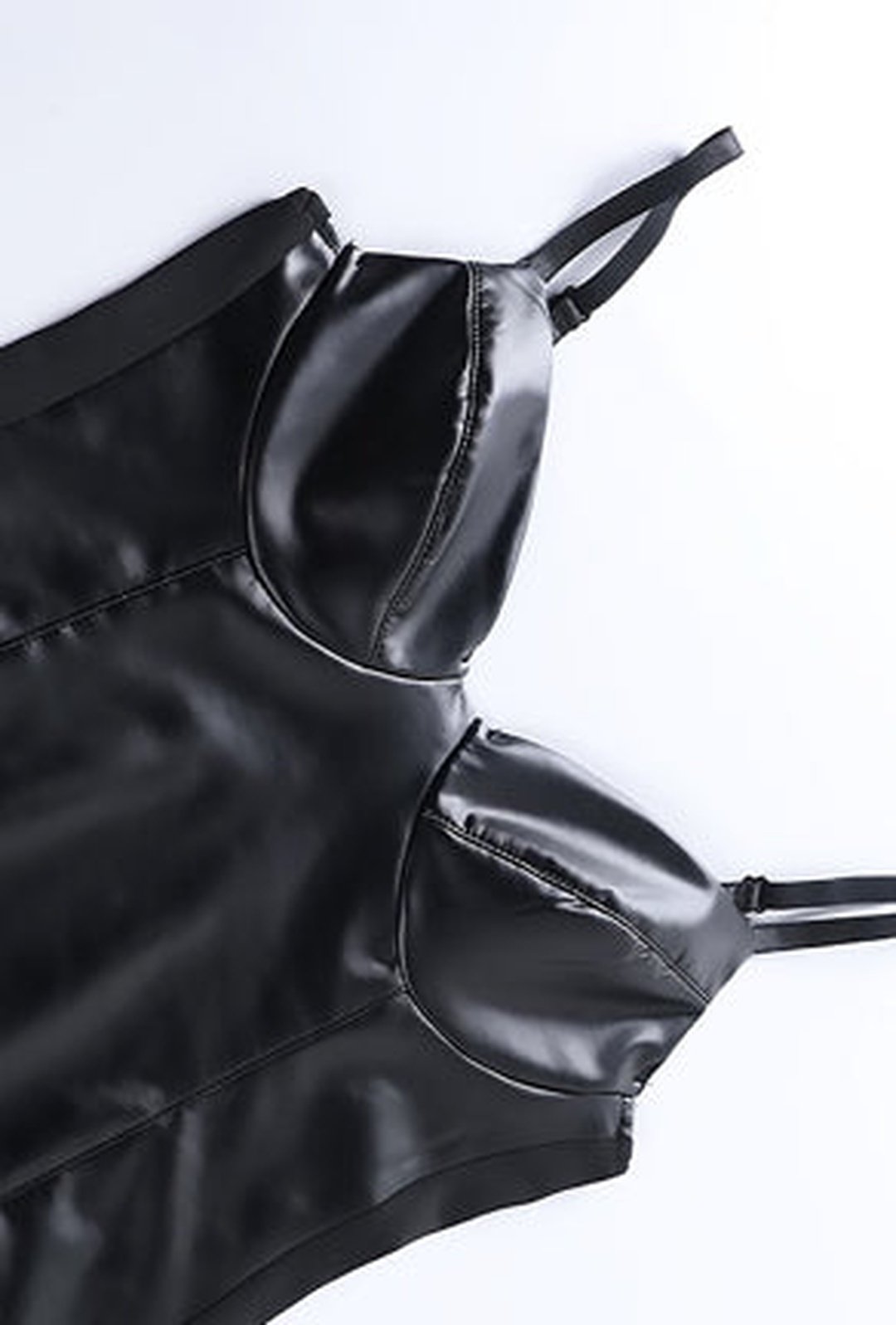 SHAN - LEATHERETTE BUSTIER BODYSUIT