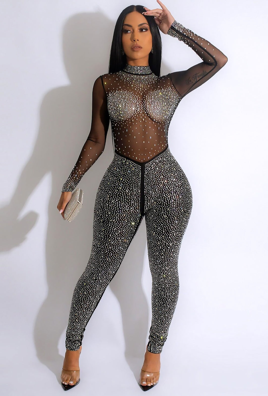 SHELLEY - CRUSTED SPARKLING PANT BODYSUIT