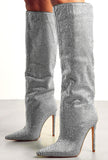 SHIRLEY - SPARKLING KNEE BOOTS