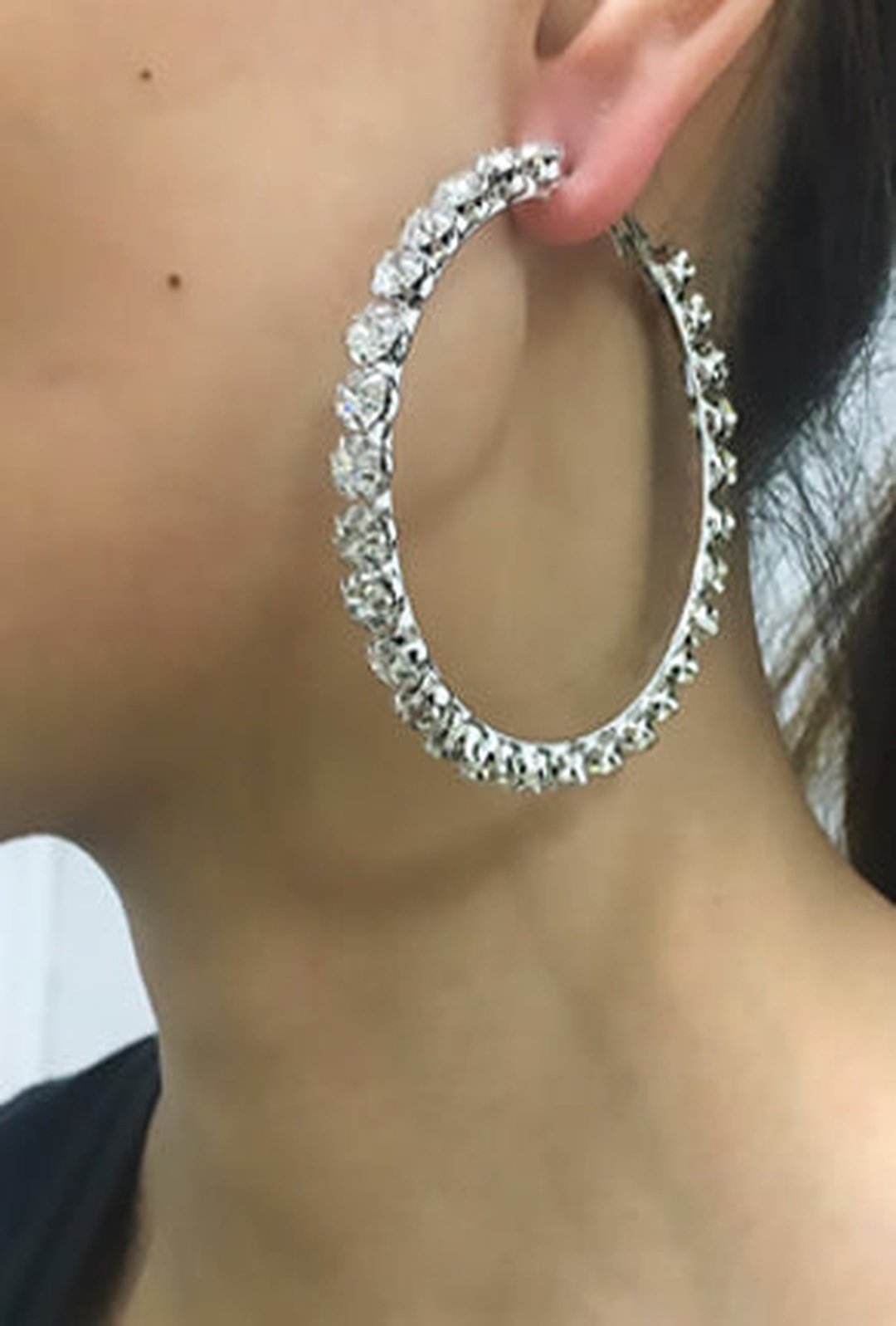 SITA - DIAMANTE HOOP EARRING