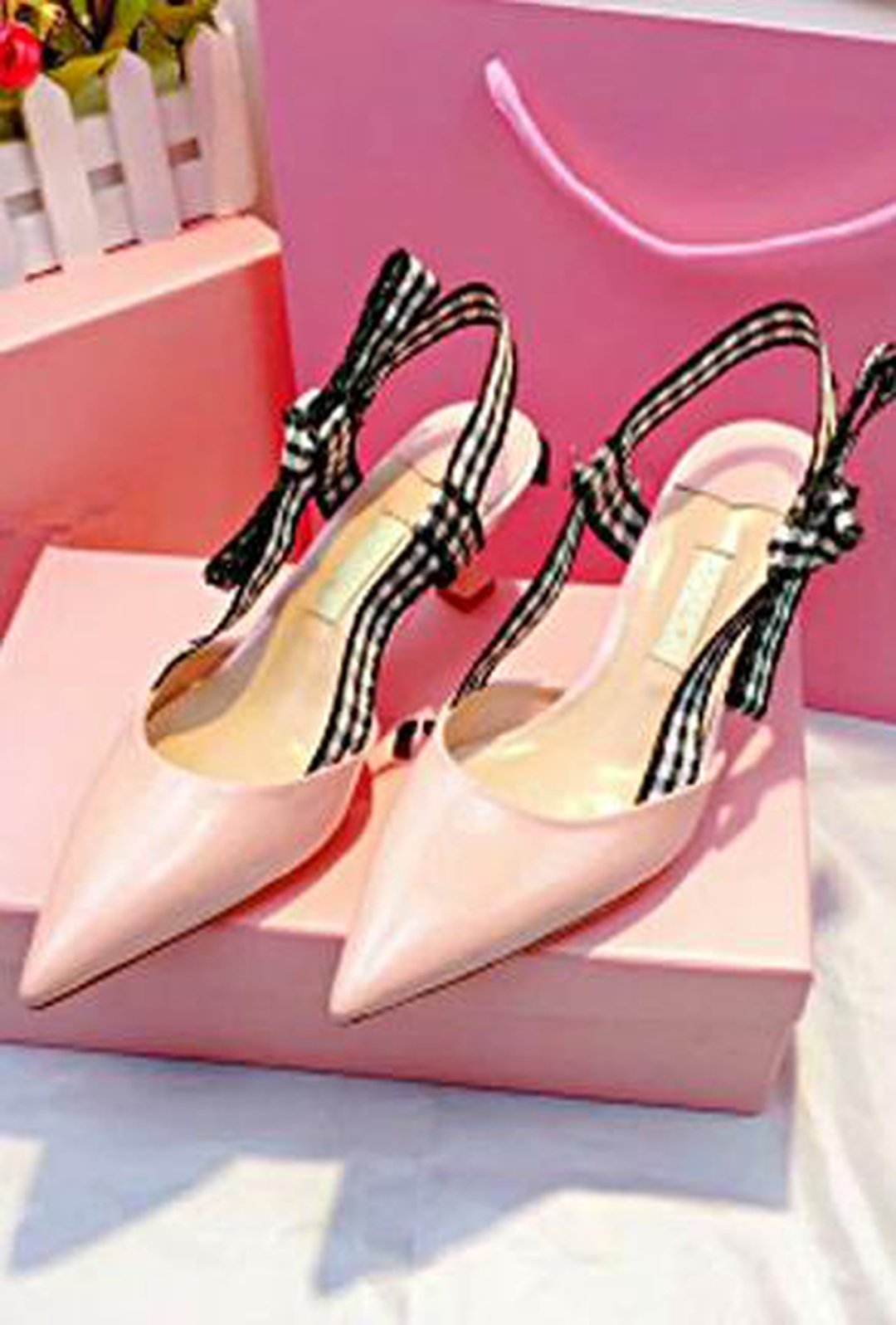 STEFANI - RIBBON SLINGBACK HEELS