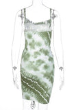 STEPH - RUCHED PRINTED DRESS