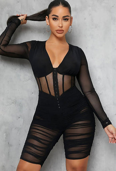 STORM - RUCHED CORSET BODYSUIT