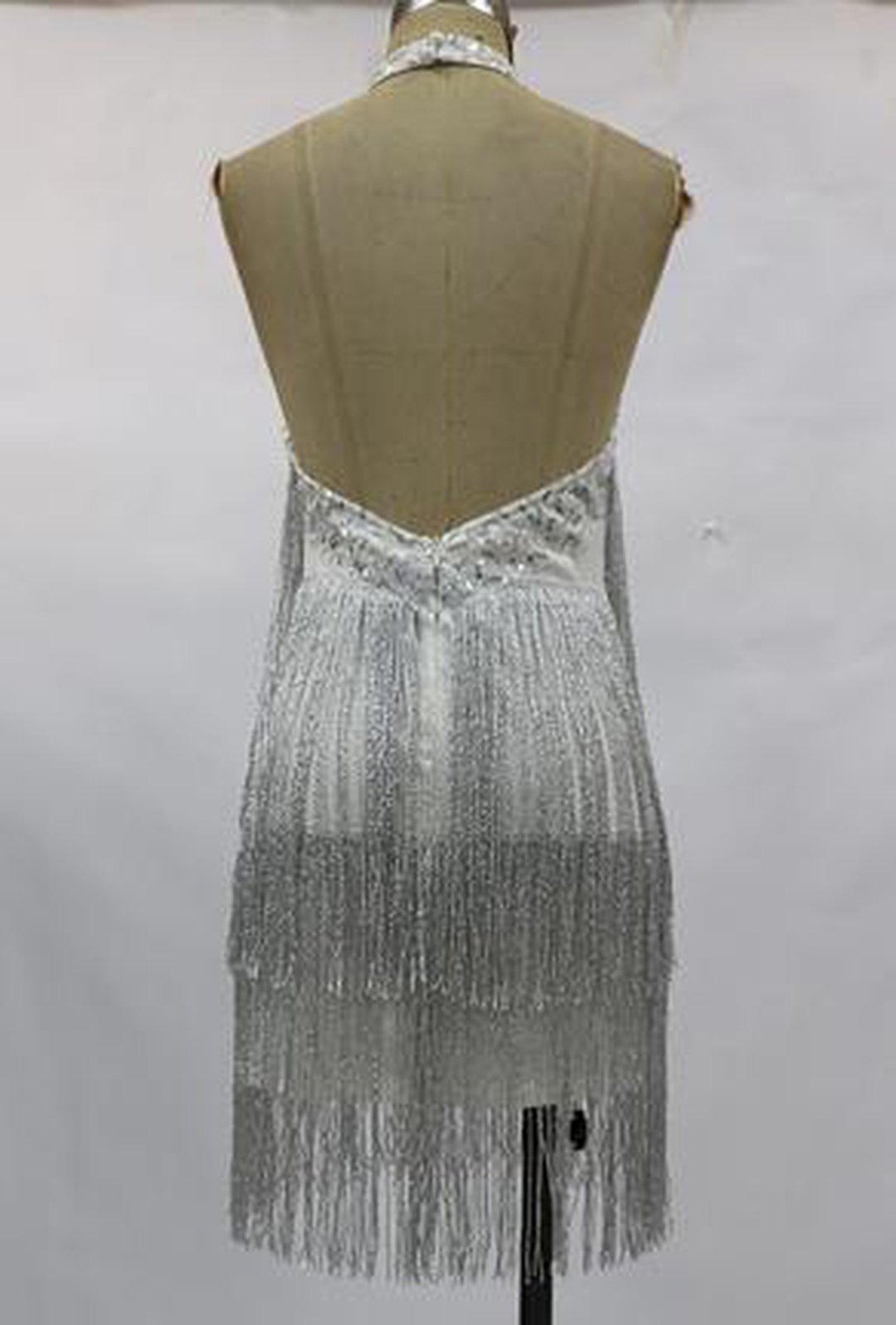 SWEENEY - VESTIDO CON FLECOS GATSBY CON BRILLOS