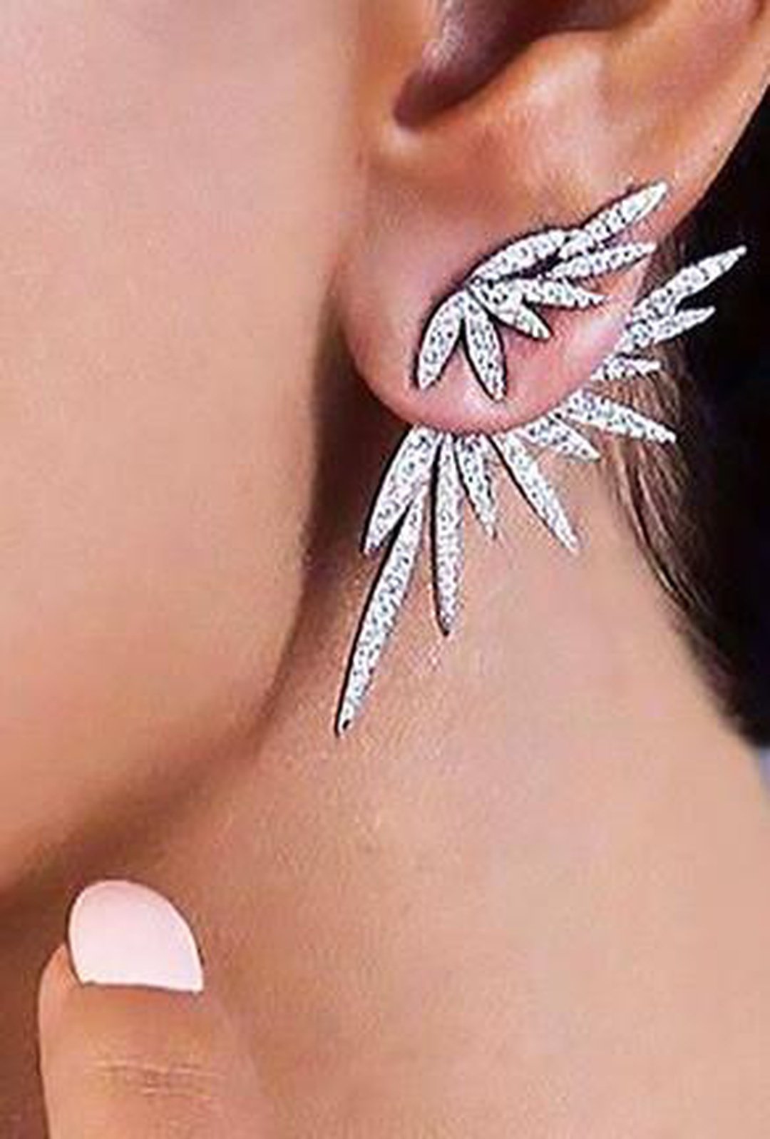 SYLVIE - LAYERED PAVE EARRING