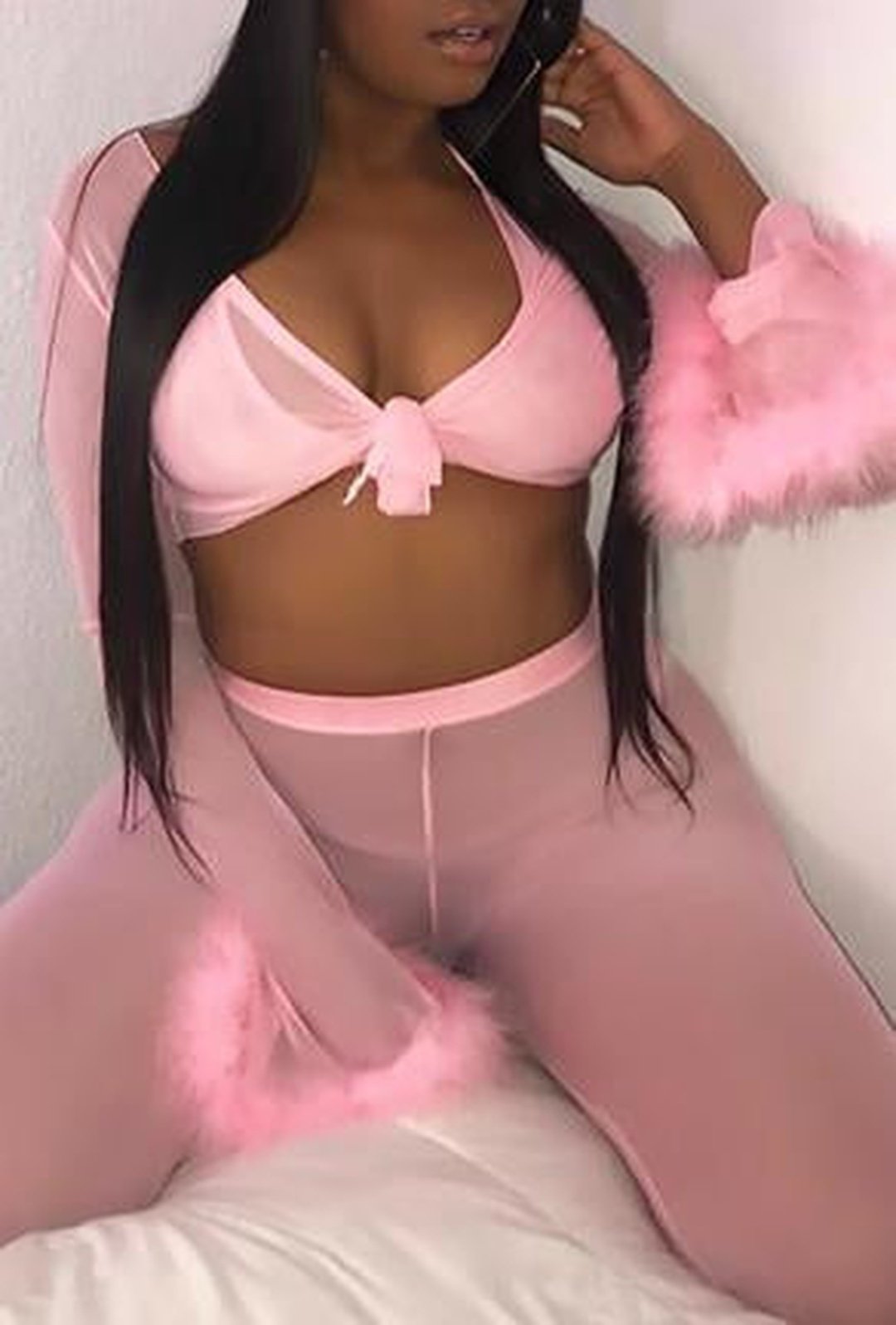 TISSA - LINGERIE FUR PAJAMA SET