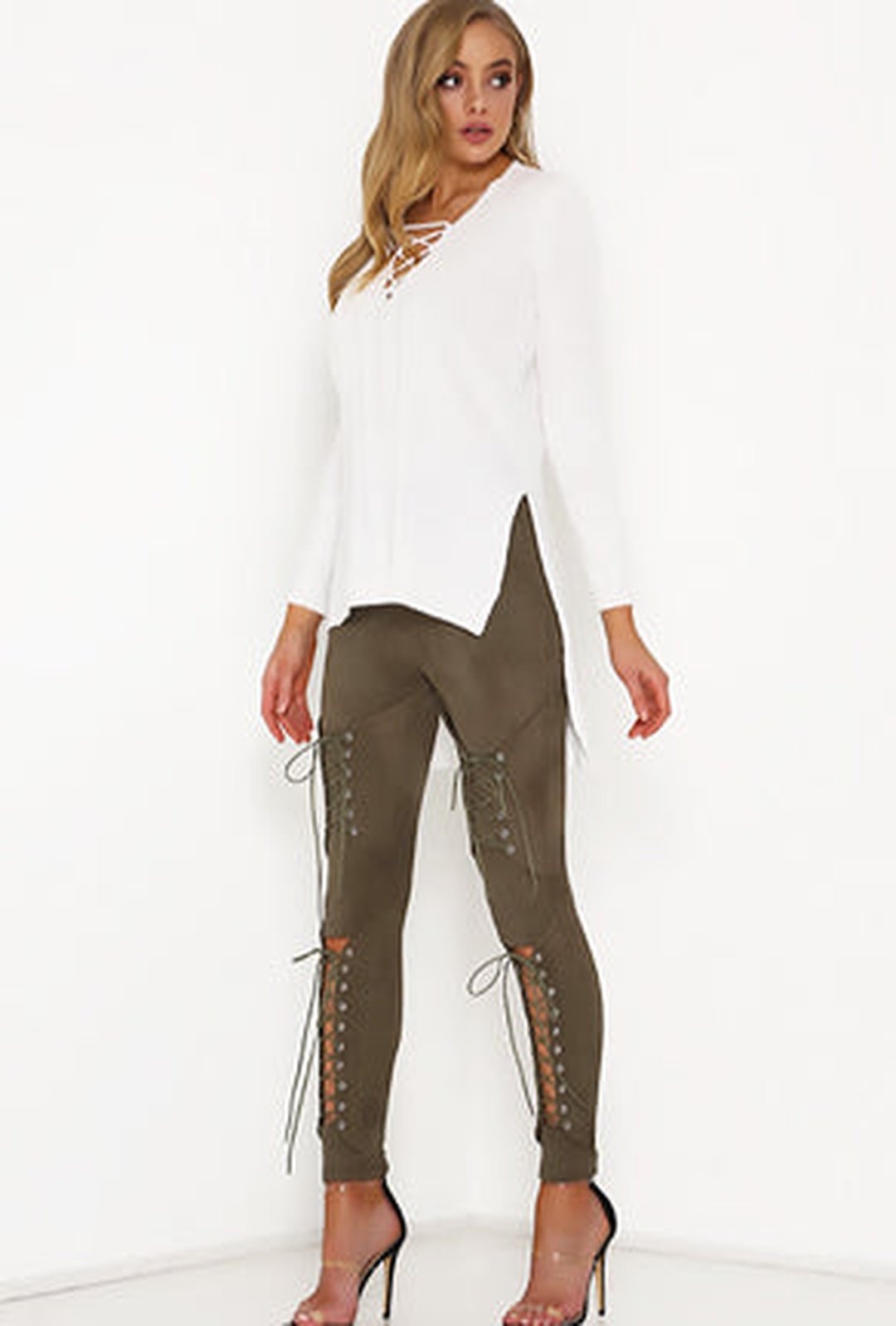 TINASHE - SUEDE LOOK LEGGINGS