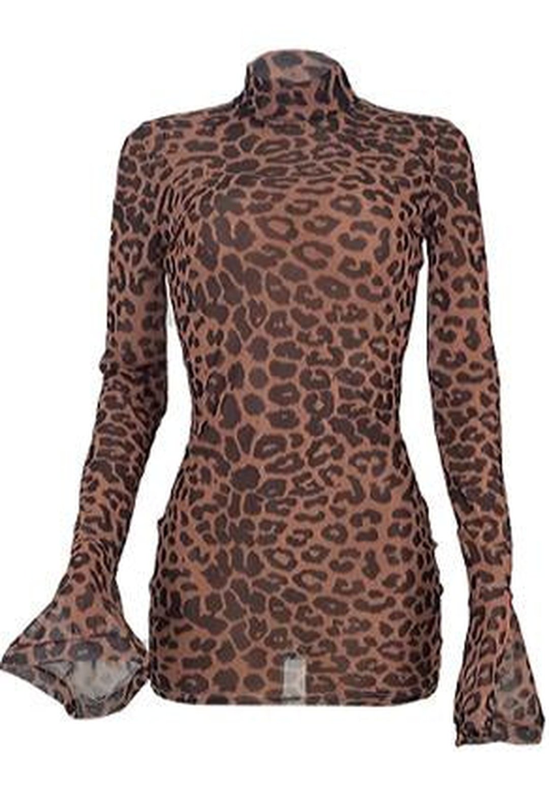 TYRA - SHEER LEOPARD PRINT DRESS