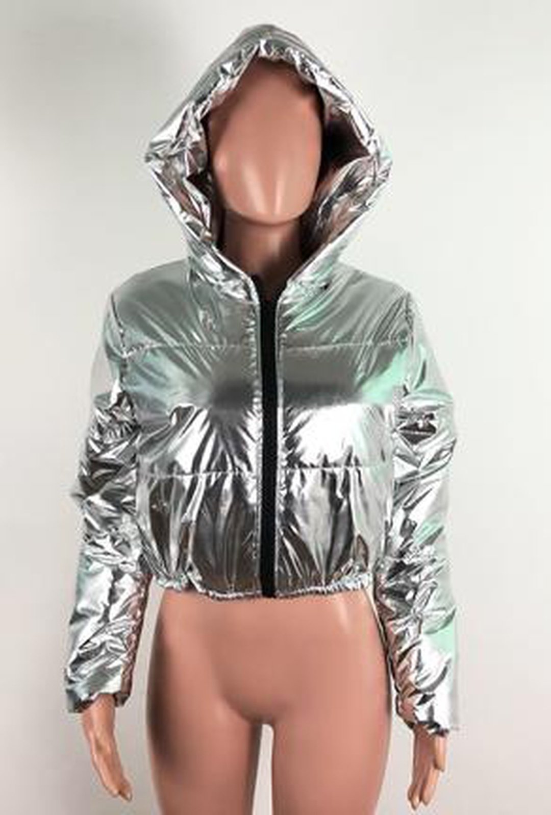 VALORA - METALLIC CROP JACKET