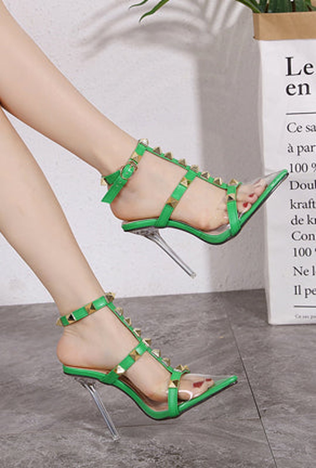 VARA - STUDROCK SANDAL HEELS