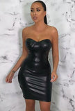 VICTORY - BUSTIER LEATHER DRESS