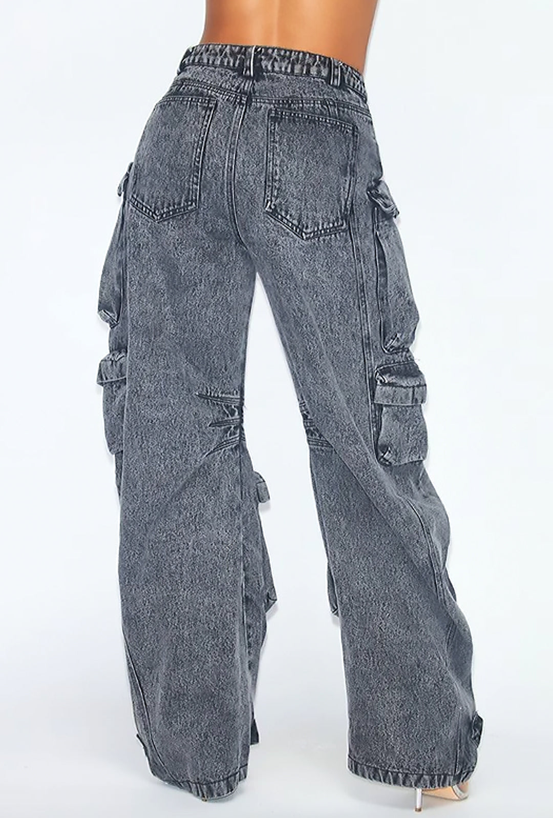 WICTORIA - CARGO DENIM BAGGY PANTS