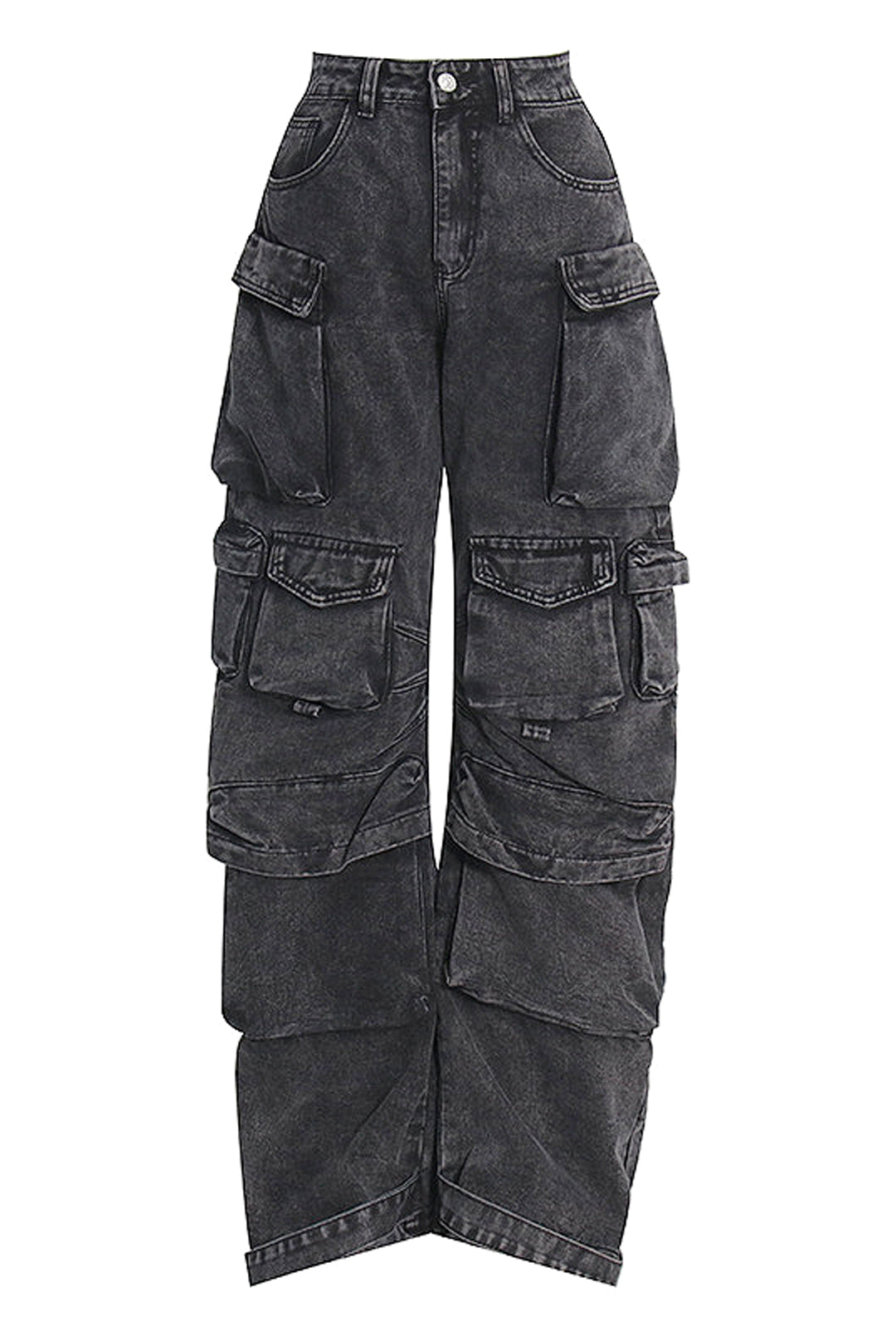 WICTORIA - CARGO DENIM BAGGY PANTS