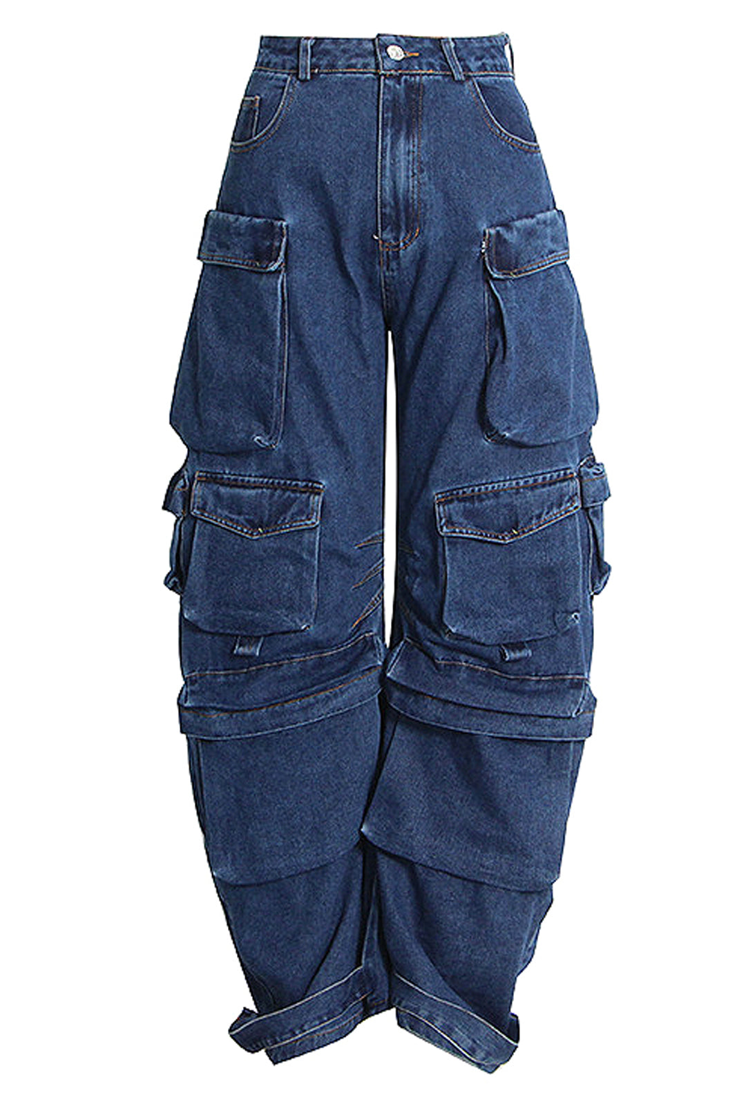 WICTORIA - CARGO DENIM BAGGY PANTS