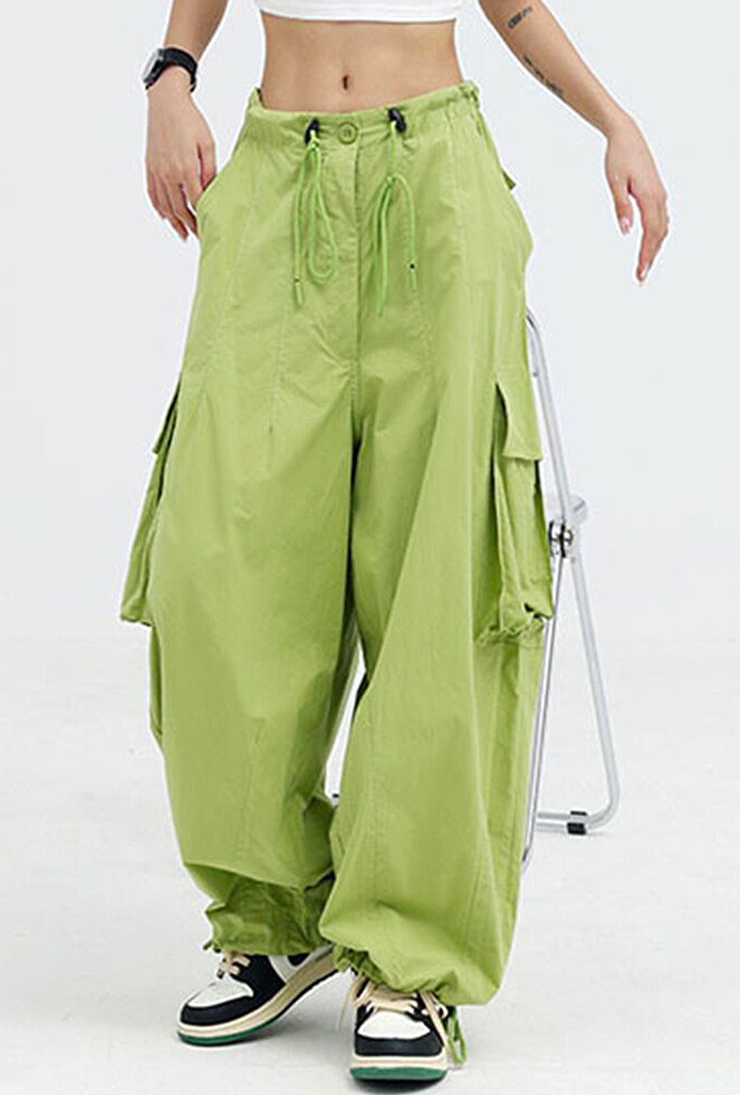 YAZZY - BAGGY CARGO PARACHUTE PANTS